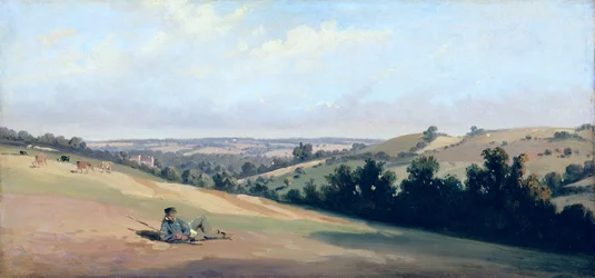 Junger Mann, der sich auf den Downs ausruht, ca. 1833-35